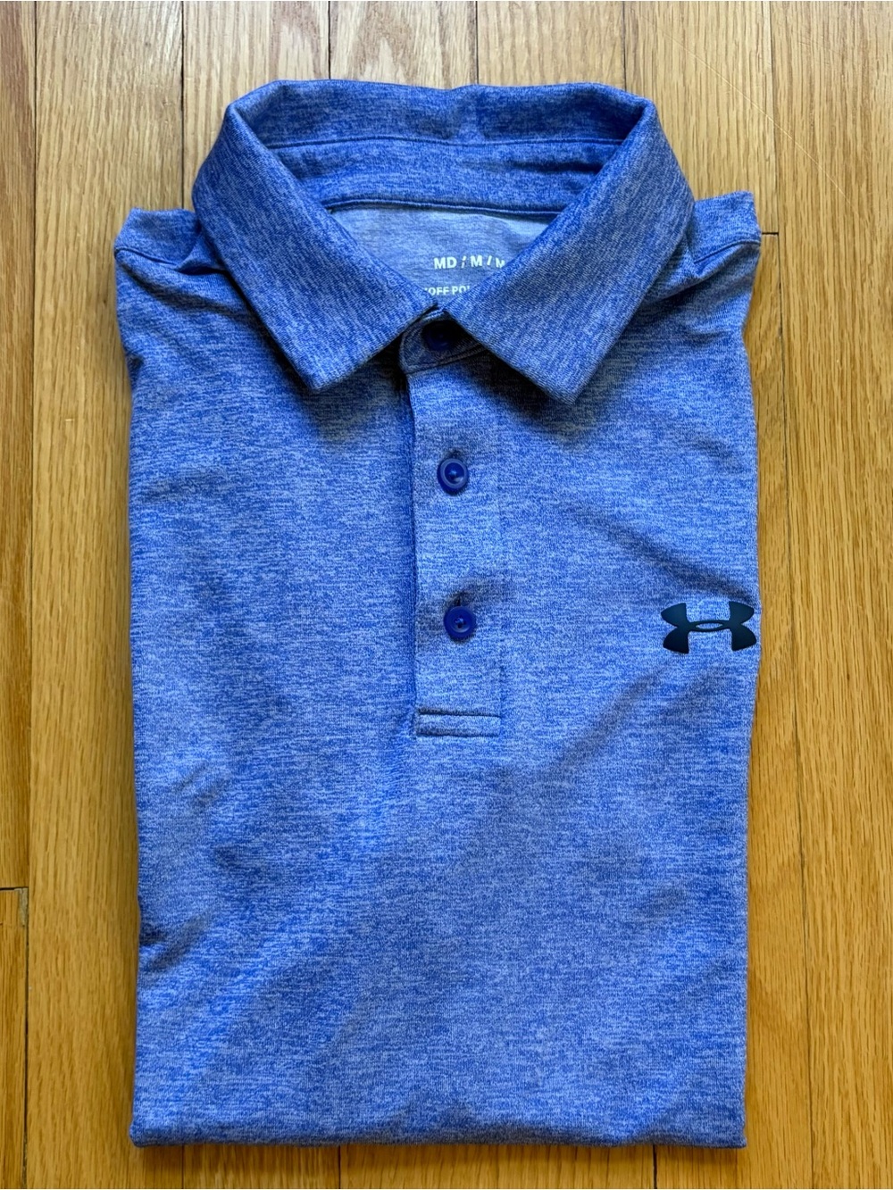 Under Armour Mens Short Sleeve Playoff Polo Shirt Golf Medium Blue Heather
